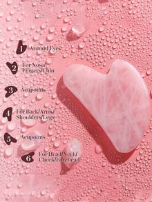 1pc/3pcs Heart-Shaped Massage Tool - Smooth Pink Quartz Gua Sha Board, For Relaxing Face And Body Care, Facial Massage Tool, Resin Material Gua Sha Board