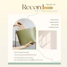 1pc Large Capacity Multi-Function Toiletry Bag, Coin Purse, Phone Pouch, Travel Organizer Bag, Desktop Organizer, Portable Cosmetic Bag - Black - View 6