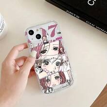Pink NANA Girl Phone Case For  17 16e 16 15 14 13 12 11 Pro Max Mini Air XR XS X 7 8 Plus Shockproof Airbag Soft TPU Back Cover  17 Case Cover For  17 Pro Max - 混合顏色 - 查看 5