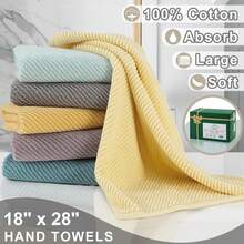 Juego de 4 toallas de mano para baño - Grandes 18x28 |  % algodón |   Gruesas |   Secado rápido |   Suaves, toallas de mano para baño, artículos esenciales para dormitorio universitario, beige - Morado - Ver 3