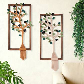 Colgante de pared de macramé con árbol de la vida, decoración del hogar bohemia hecha a mano, decoración de pared ecléctica para dormitorio, guardería, apartamento, dormitorio, regalo para adolescente, mamá