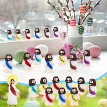 10/30/50/100/200 Mini Jesus Multicolor Set, Christian Holiday Decoration, Jesus Challenge Party Props, Creative Social Game Gifts, Church Party Fun Supplies - Trộn màu - Xem 4