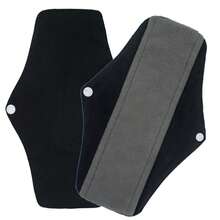 Absorventes higiênicos reutilizáveis - Essenciais para o pós-parto e período menstrual, absorção média, tecido fino, à prova de vazamentos, laváveis à máquina (2 unidades, tamanho regular)