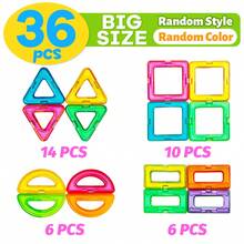 Big Size Magnetic Blocks Tough STEM Toys For Boys And Girls Learning By Playing Games For Kids, Compatible With Major Brands Building Blocks - Starter Set(Suitable For Ages 3+) - Multicolor - View 11