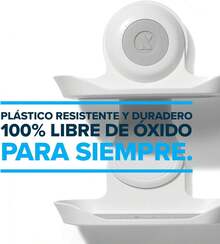 SlipX Solution Jabonera Doble Salvajabones, Soporte paraón con Ventosa de Agarre Fuerte, Accesorio Universal Indispensable para Cocina y Baño Regadera, Sin Taladro, Blanco - 1 - Ver 2