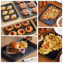 17.5*11.8 Inch Large Metal Baking Sheet, Stainless Steel Non-Stick Cookie Tray, Suitable For Oven Baking And Drying - Black - View 2