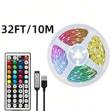 RGB LED Strip Light, With 44key Remote Control, Can Adjust Color And Brightness, The Length Can Be Cut, Very Easy To Install, LED Lights Suitable For Home Interior Decoration, Festival Atmosphere Light, Party Atmosphere Light, Fun Light Wall Decor Halloween Decor Gift - Multicolor - View 11