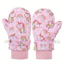 High-Quality Winter Snow Gloves For Boys And Girls - Full-Finger Warmth, Soft Polyester Material, Machine Washable, Perfect For Skiing, Snowboarding And Outdoor Activities. Winter Gloves, Cold Weather Gear, Durable Cold Weather Gear, Outdoor Gear. - Multicolor - View 6