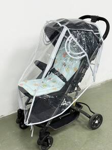 1件装婴儿推车雨罩，儿童挡风罩，婴儿伞车防雨罩 - 透明色 - 查看 13