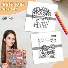 GDTME 1 Piece Vintage 90s Style Children's Coloring Book: Bold & Simple Pattern Coloring Book, Suitable For Adults, Cute Painting Book, Perfect Gift For Christmas Party, Halloween And Birthday - Vintage Scene Coloring, Stress Relief: Suitable For Friends Who Enjoy Coloring (Warm Space Coloring) - RETRO 90's - View 3