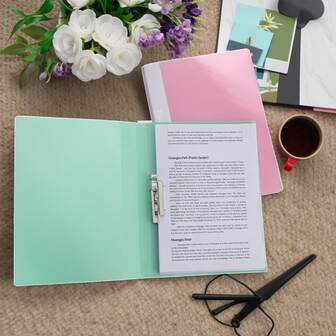 2pcs A4 File Folders, Thick Sturdy Clipboards, Long Clip Single/Double Document Storage, Office Supplies