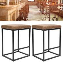 Juego de 2 taburetes de Bar para Cocina, Comedor, Sala de Estar + Kit de Armado - Marrón - Ver 9
