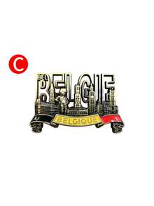 1个3D复古青铜建筑磁贴，旅行纪念品装饰冰箱贴，家居便利备忘录磁贴，城市地标建筑纪念磁贴