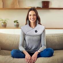 USB颈肩加热垫，电热披肩，柔软面料，3档温度调节，多功能便携披肩，生日和圣诞节礼物，适合送给女性、妈妈、男士、爸爸，也可作为圣诞礼物、暖手宝、男士礼物、圣诞袜填充物，可充电暖手宝