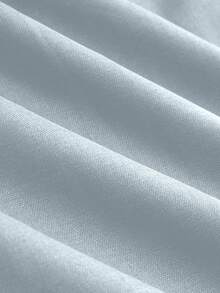 Vela Rue Minimalist Design Jumpsuit With Hook & Zipper Closure, Lightweight Semi-Sheer Solid Blue Wide Leg Trousers, Fashionable Wide Leg Pants For All Seasons - Baby Blue - View 6