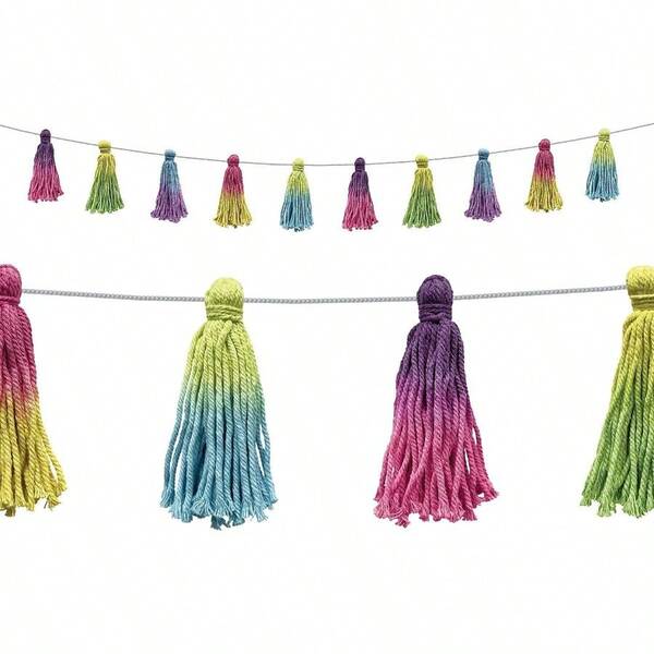 TieDye Tassels Garland