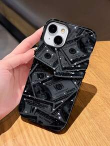 1 pieza Funda dura protectora brillante con diseño de signo de dólar 2 en 1, compatible con iPhone 11/12/13/14/15/16 Pro Max - Multicolor - Ver 3