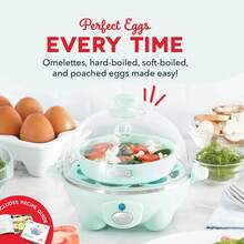 Olla de Huevos Eléctrica Rápida Color Lavanda Capacidad para 7 Huevos, Función de Apagado Automático, Hace Huevos Duros Escalfados Revueltos y Tortillas, Utensilio de Cocina para Hogar Desayuno Diario - Agua - Ver 4