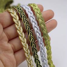 6 Yards Braid Gimp Trim Braided Cord Scalloped Edge Braid Rick Rack Trim For Sewing, Pillows, Home Curtain - Multicolor - View 7