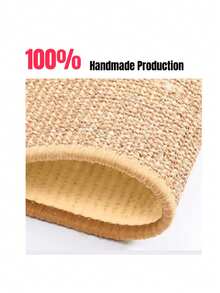 Rabbit Scratch Pad, Sisal Rabbit Scratching Pad, Natural Rabbit Anti-Slip Pad, Claw And Tooth Care,Sun, Rabbit Mat, Cage Rabbit Chew Toy, Rabbit Pet Cage, Bedding, Bite And Sleep Nesting, Suitable For Small Animals The Border Color Is Random