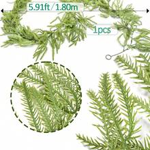 1pc 180cm Artificial Pine Rattan, Suitable For Christmas, Home And Room Decoration In Autumn/Winter - 66 Pine and Cypress Vines - 06 - View 9