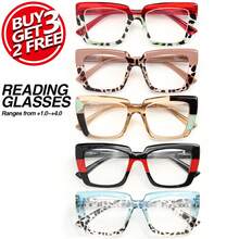 Bộ 5 kính đọc sách gọng lớn thời trang, thiết kế màu ombre sành điệu, gọng lò xo thoải mái, màu sắc độc đáo, phù hợp với phong cách hàng ngày của phụ nữ - Nhiều màu - Xem 7