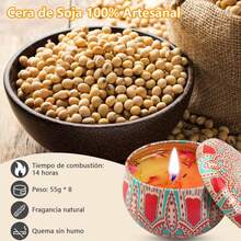 8-Pack Velas de Aromaterapia Velas Perfumadas Relajantes Terapia de Aromaterapia 100% Cera de Soya Pura Velas de Aromaterapia Hechas a Mano Perfectas para Relajación Baño Yoga Día de la Madre y Otras Ocasiones - 1 - Ver 4