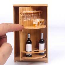 1:12 Scale Dollhouse Wine Room Set - Realistic Miniature Furniture & Decor, DIY Miniature Model Kitchen Accessory For Pretend Play & Craft Projects - Màu Khaki - Xem 1