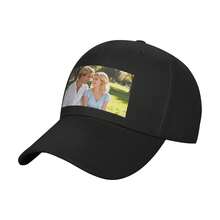 1PC Custom Baseball Cap, Personalized Photo Cap, Customizable Image/Text/Logo, Unisex, Customizable Men's And Women's Logo Baseball Cap, 5 Colors: Black/Blue/Pink/Red/White. - 棒球帽 - 查看 3