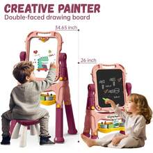 Kids Magnetic & Mechanical Drawing Boards - Pink - View 9