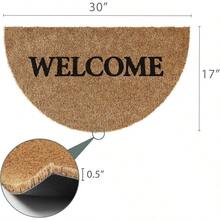 'Welcome' Half Moon Doormat Welcome Mat For Outdoors Large Front Door Entrance Mat 30x17 Brown XT006-HMW - WelcomeBold - View 3