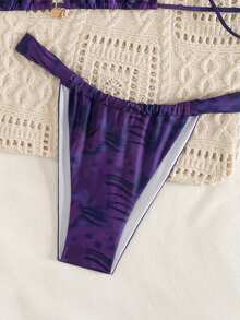 Women's Floral Sexy Bikini Set Vacation Beach Summer - Multicolor - View 6