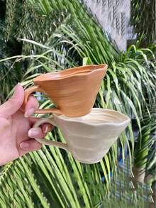 1 pieza Taza de café de cerámica práctica con textura - Multicolor - Vajilla duradera, perfecta para el café y el té diarios, esencial de cocina funcional y de