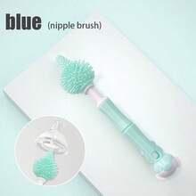 1pc Silicone Cleaning Brush, Bottle Nipple Cup Cleaning Brush, 360 Degree Rotating Bottle Cup Cleaning Brush, Long Handle No Dead Angle Cleaning, Nipple Cleaning Brush