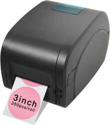 HYBSK - Etiquetasérmicas adhesivas circulares de color de 3 pulgadas, 350 etiquetas por rollo (rosa) - 1 - Ver 5