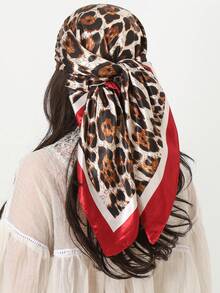 90cm Beach Accessories Printed Women Scarf Imitated Silk Muffler Sunscreen Silk Scarf Shawl Wrap Headscarf Beach Towel Bandana,Hair Band,Head Band Ideal For Dressing Up Your Look Winter Fall - A - View 16