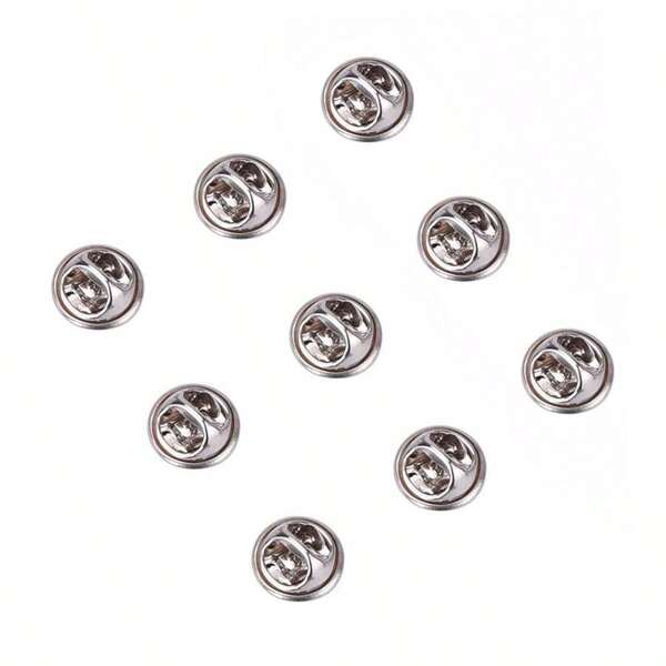 Steel Badge Lapel Pin Back,50 Pieces Butterfly Clutch Metal Pin Backs Replacement Round Head Brass Clutch Pin Ba...