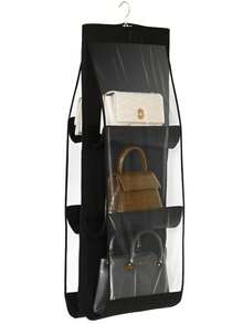 1 件/2 件，8/6 口袋挂式钱包手提包收纳架透明挂架包袋收纳收纳架钱包包衣柜壁橱节省空间收纳袋