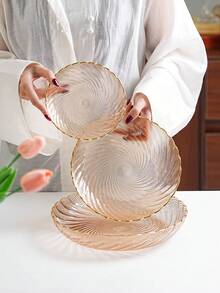 1pc Flower Shaped Multi-Size Tray, Made Of PET Material, Unbreakable, Reusable Fruit/Dessert/Cake Platter, Suitable For Various Festivals, Parties, Banquets, Living Room Desktop Storage - Pink - View 7