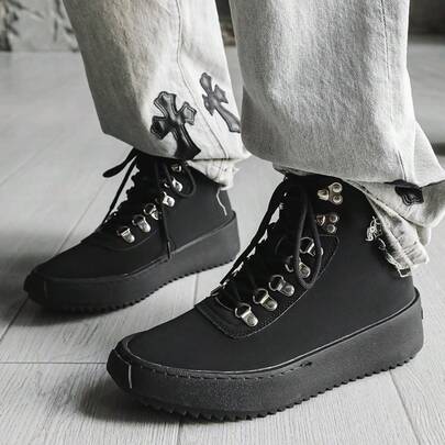 Botas de senderismo para hombres, transpirables, cómodas y antideslizantes, adecuadas para caminar, senderismo, primavera, otoño e invierno, para combinar con vaqueros