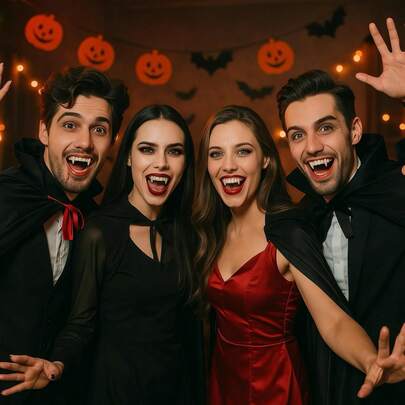 3 par varulvsvampyrtänder, 3 storlekar (13 mm/15 mm/17 mm) realistiska vampyrtänder kostymrekvisita, lämplig för rollspel, läskiga och roliga Halloweenfester