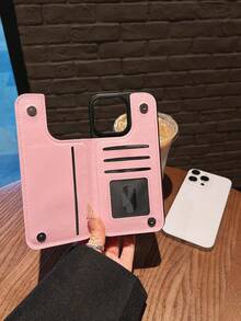Funda tipo cartera con diseño de ajolote, adorable y original, con ranura para tarjetas, ideal para amantes de los animales y niños, ya que protege el teléfono. Decorada con encantadores estampados de ajolotes y flores, esta funda es compatible con iPhone 16e, 16, 15, 14 Plus, 13, 12, 11 Pro Max, SE, 2022, 7, 8 Plus, X, XR, XS Max. Incluye un tarjetero y una funda protectora resistente con doble cierre magnético. - Rosa - Ver 5