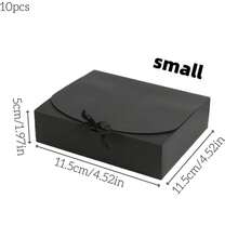 10件套豪华金色礼盒，带盖，适用于伴娘邀请函、婚礼、生日、派对、圣诞节、毕业典礼、情人节等场合。 - 金色 - 查看 17