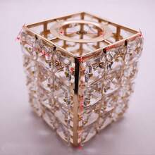 E27 Crystal Pendant Light Shade, Minimalist European Style Candle Chandelier Decorative Lamp Shade - Multicolor - View 7