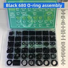 680个/包 工厂模具替换密封圈、O型圈、密封件，防水气密，适用于汽车设备，通用型橡胶圈，全新组合套装 - 黑色 - 查看 1