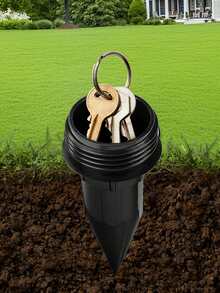 Esconderijo Impermeável para Chaves, Caixa de Segurança Realista para Chaves, Armazenamento Impermeável de Chaves para Jardim, Quintal e Gramado, Fácil de Inserir no Solo do Jardim e Gramado, Impermeável e Resistente à Corrosão - Multicolorido - Visão 7