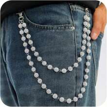 Wallet Chain Layered Pants Chains Men Women Baseball Punk Jeans Chain Exquisite Pocket Chain Gifts Baseball Players Lovers - Bling Bling Pants Chain - View 11