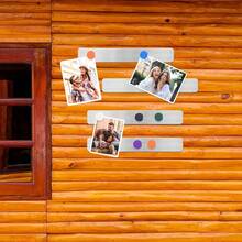 Magnetic Board Frameless Stainless Iron Board Strips Magnetic Strips With Adhesive BacFKing Magnet Board Magnetic Bulletin Board Bar Memo Board With 10pcs Colorful Magnets For Home Office (2PCS){Inchsize_nameinch:Inch2pcsIronstrip-10pcs2.6cm10colormagnetinch} - 2條鐵條-10條2.6公分10色磁鐵 - 查看 8