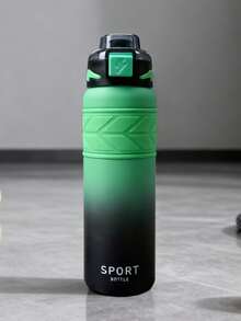 1个1000毫升/32盎司大容量磨砂吸管杯，闪电图案杯盖，时尚美观，配有吸管和提手，防漏，多种颜色可选，适合户外运动、短途旅行、跑步、健身、节日送礼