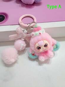 Cute Cartoon Animal Backpack Pendant - Flocked Resin DIY Phone Charm With Fluffy Ears And Vivid Face, Pink And Multi-Color Options, Durable Resin Material Suitable For Backpacks, Keys, Gifts For Women And Teens (Birthday, Valentine's Day) - Single Pendant Accessory, Backpack Decor, Playful Design, Charming Pendant, Decorative Keychain, Teen Accessory, Sentimental Gift, Kawaii Enthusiast, Bag Charm, Retractable Strap, Kawaii Fan - Multicolor - View 11